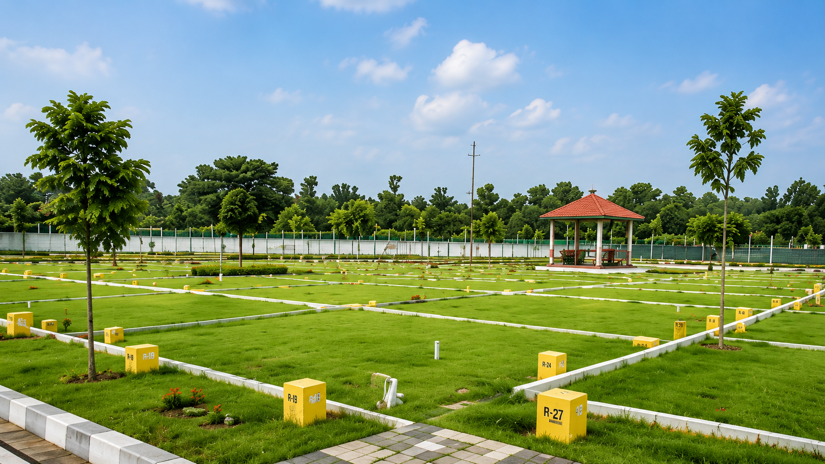 Plot layout ground view